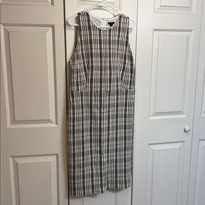 Ann Taylor Black and White Checkered Dress